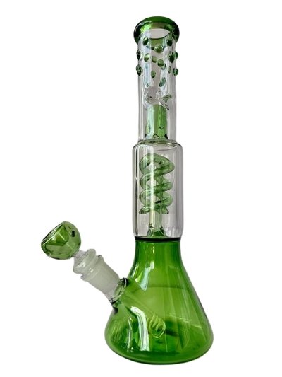 All-Glass Large Spiral Water Pipe Bong with Tar Catcher and Ice Catcher (31cm)  - High Note Bongs