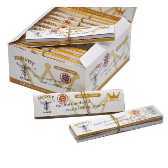 Hornet Natural Hemp Rolling Papers King Size + Tips 32 Booklet - High Note Bongs
