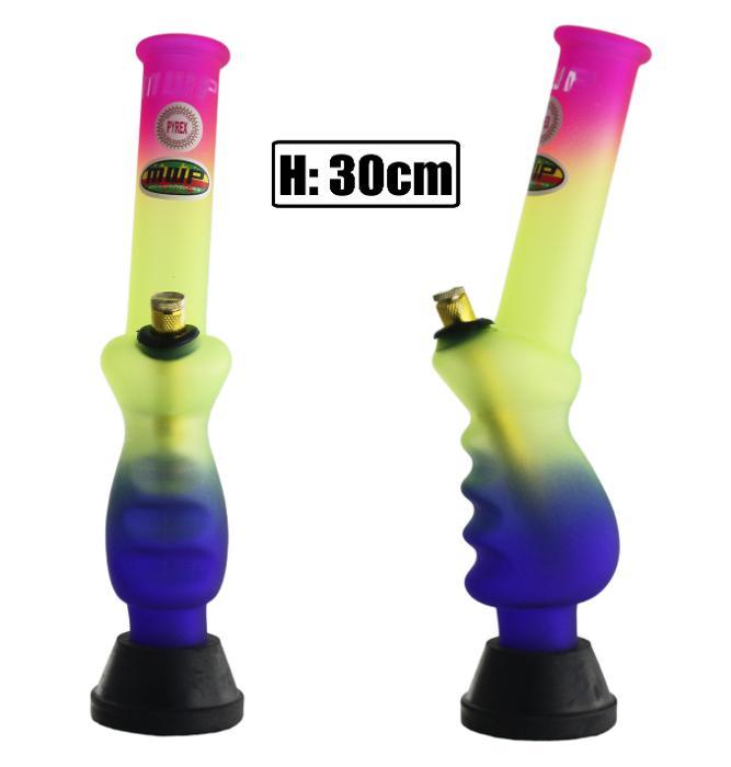 MWP Bonza Large Glass Gripper Water Pipe Bong - Rainbow (30cm) - High Note Bongs