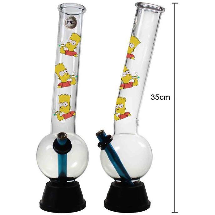 MWP Extra Large Glass Bonza Bubble Water Pipe Bong - SPS Bart Simpson (35cm)  - High Note Bongs