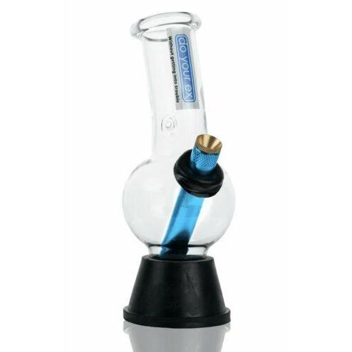 MWP Small Glass Bonza Bubble Water Pipe Bong - Do Your Ex (Durex) (19cm)  - High Note Bongs