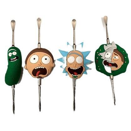 Rick and Morty Style Cartoon Metal Dabber - Assorted Characters - High Note Bongs