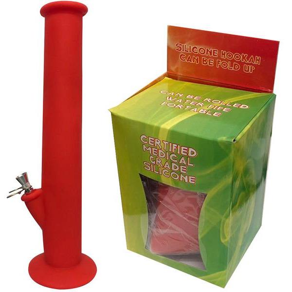 Silicone Portable Didgeridoo Water Pipe Bong - Random Colours (36cm) - High Note Bongs