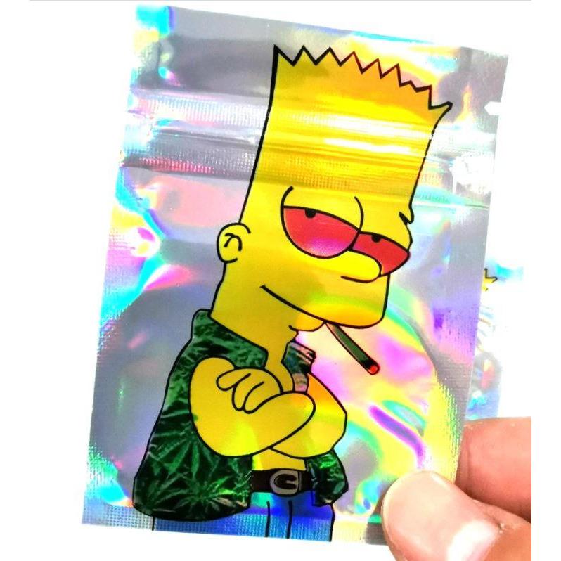 Simpsons Tough Stash Bag 30mm X 50mm - 5 pack Bart - High Note Bongs