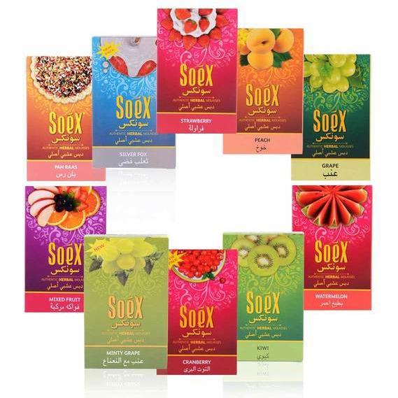 Soex Flavored Herbal Molasses 50gm - Assorted Flavours - High Note Bongs